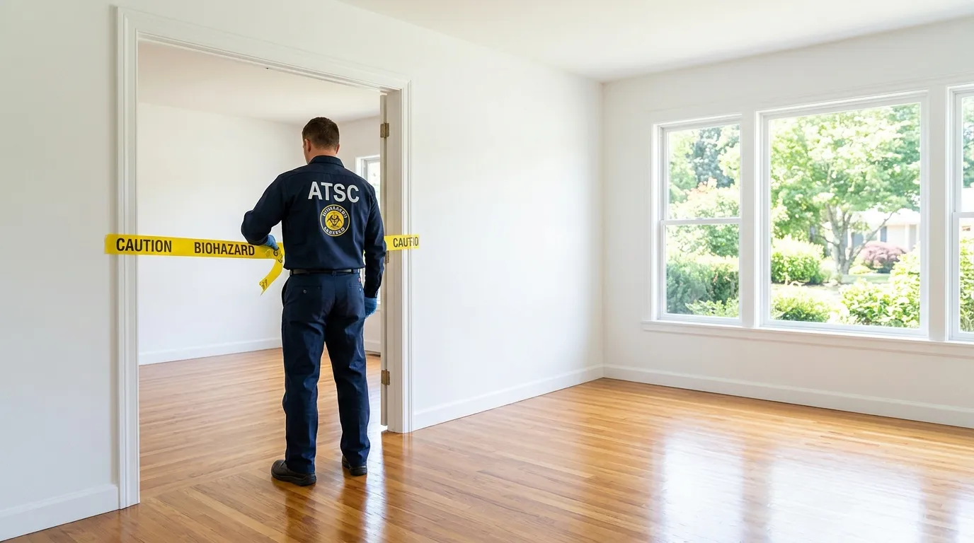 Certified biohazard cleanup crew performing Decomposition Cleanup in Zimmerman